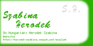 szabina herodek business card